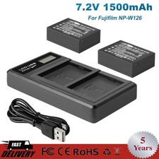 2x NP-W126 W126S batteria +