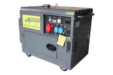 Generatore elettrico Diesel silenziato Gruppo elettrogeno 5.5 kVA, 400V, 230V
