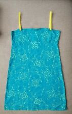 Cyberdog London Mini Dress Vestito Azzurro Giallo Fluo Donna TG M