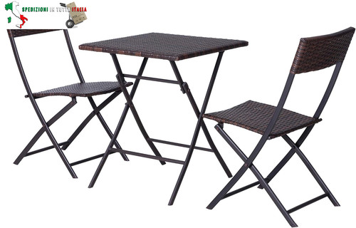 Set tavolino giardino con 2 - set,