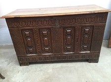 Importante Cassapanca In Rovere