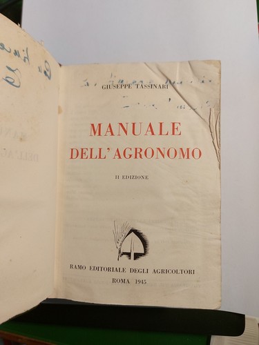 Manuale dell agronomo - ,