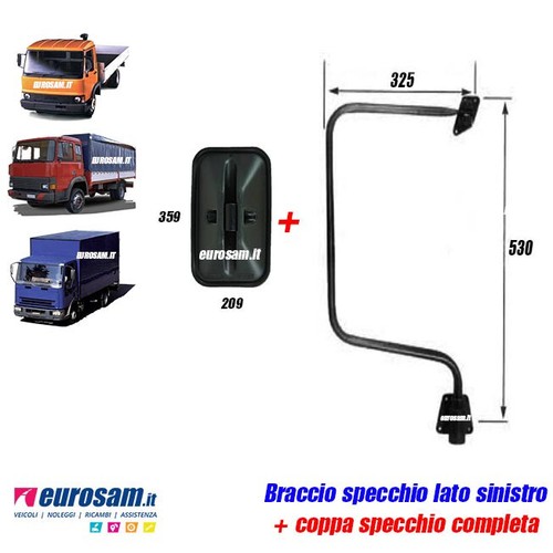 Braccio specchio coppa - sx, +