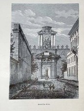 Stampa Antica 1875 = PORTA PIA
