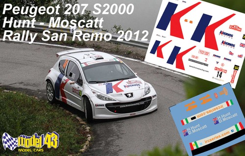 Decal peugeot 207 - 1/43,