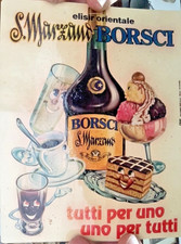 S. MARZANO BORSCI GIUSEPPE ADESIVO DEL 1980 c. TARANTO cm. 14x11 RARISSIMO-1255