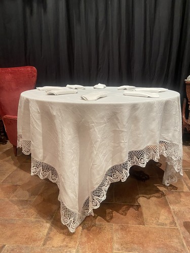 Antica tovaglia fiandra 8 - ,