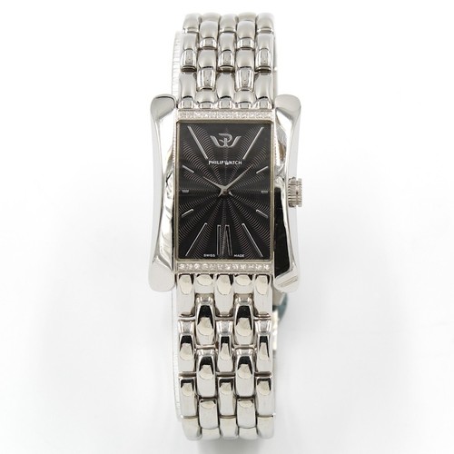 Philip watch black dial - watch, steel