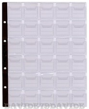 PAGINA PORTA MONETE DA 30 POSTI SPAZI CASELLE CON RINFORZO (5 FOGLI)