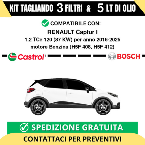 Tagliando per renault - captur, i