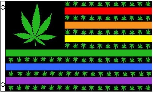 Bandiera foglia cannabis - bandiera,