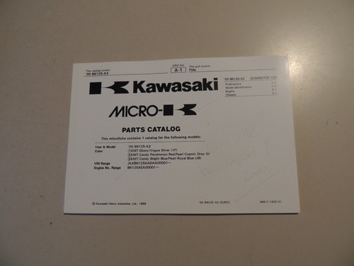 Parts catalog kawasaki 125 - kawasaki,