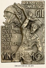 SALERNO FESTA DELLA GINNASTICA A.XX° 1942 DISTINTIVO VENTENNIO 1922.1943