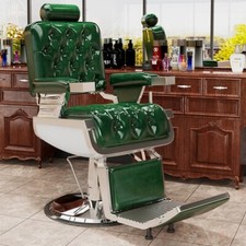 Sedia da parrucchiere poltrona da barbiere pub sedia da barbiere salone altezza regolabile E verde