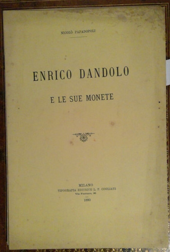 Papadopoli 1882 enrico - 1882, dandolo