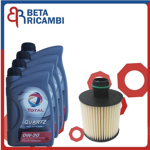 Kit tagliando olio total 0w30 - tagliando,