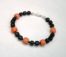 Bracciale uomo corallo nero