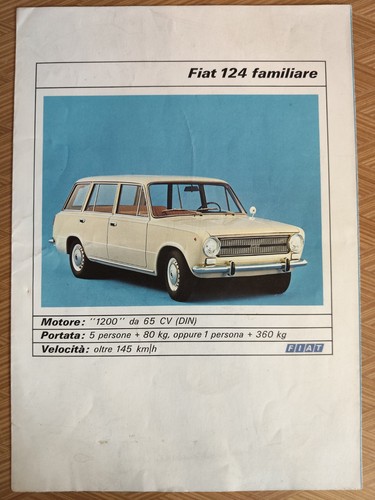 Depliant brochure fiat - brochure, 124