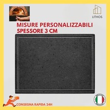 PIASTRA IN PIETRA LAVICA OLLARE BARBECUE BISTECCHIERA PER CARNE PIZZA PANE PESCE