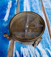 Bussola In Ottone Vintage Con