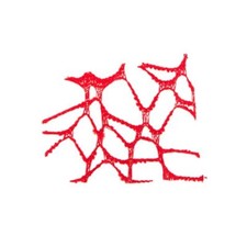 20 PZ Velo Fazzoletto Rete Spider ROSSO da 24 cm Bomboniera Laurea 128F