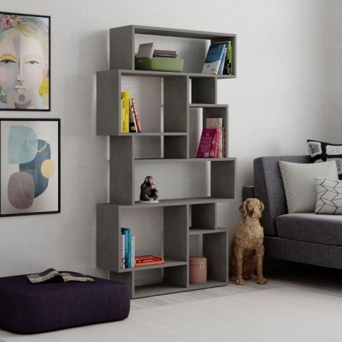 Libreria legno cemento - libreria,