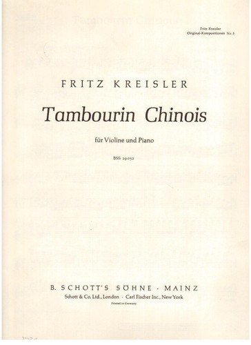Kreisler tamburino cinese per - kreisler:,