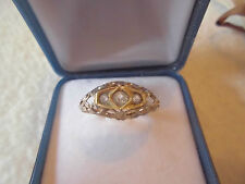 ANELLO  ANTICO LIBERTY  IN ORO GIALLO CON BRILLANTI 