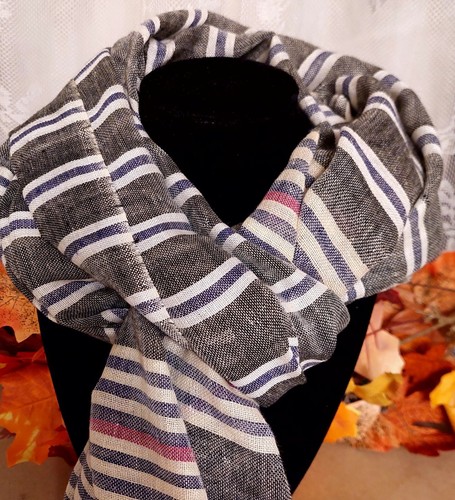 Foulard uomo grigio righe - grigio,