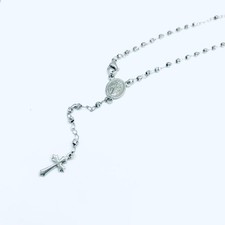 Collana Rosario Unisex Argento