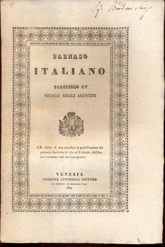 Parnaso italiano fascicolo - parnaso,