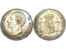 Alfonso XII, 5 pesetas 1876
