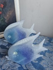 "La Murrina" Vetro Scavo Strepitosa Coppia Pesce Luna