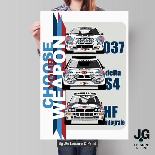 Poster lancia delta - lancia, martini