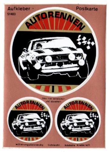 Adesivo corse automobilistiche