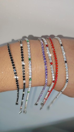 Bracciale tennis argento - bracciale,