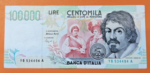 100000 lire caravaggio - 100000, 2°