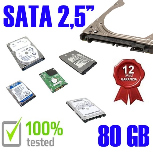 Hard disk sata 80gb - 2,5", usato
