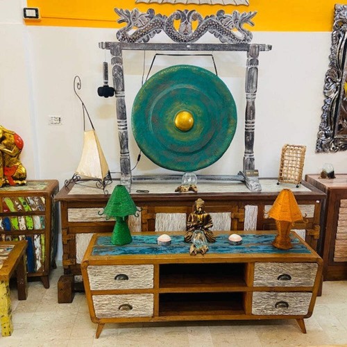 Porta legno teak mobile - tv,