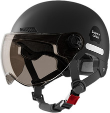 Casco Da Moto per Adulti, Elmetto per Scooter 3/4 Unisex, Portatile Casco Aperto