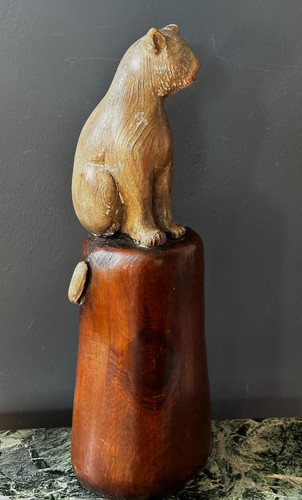 Antica scultura gatto - , maschio