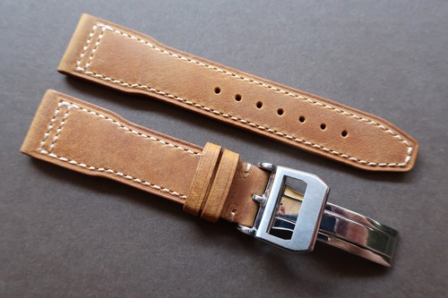 Strap 21mm yellow - 21mm, leather