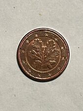 Moneta da 1 centesimo rara dell’anno 2002 con foglia di quercia