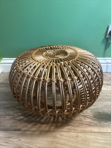Tavolino rotondo pouf rattan - tavolino, rotondo/pouf