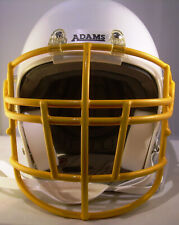 Casco Da Football Adams Y4-Elite II Bianco, Large, Con NJOP-DW Riddell In Giallo