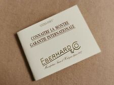 Eberhard & Co. Vintage Warranty Paper Booklet Blank  Chrono Extra-Fort models