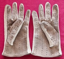 GUANTI DA GUIDA VINTAGE IN PELLE SCAMOSCIATA