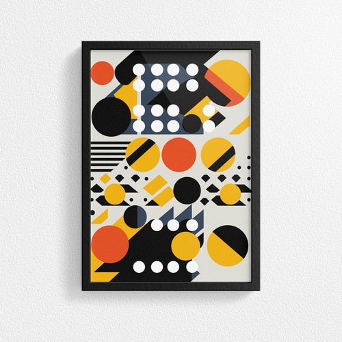 Poster stampa stile bauhaus - poster,