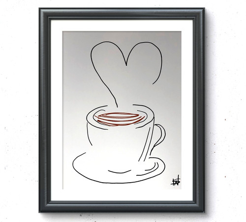 Love coffee quadro - , moderno