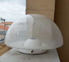 Lampada A Parete Vetro Soffiato Filigrana  Spirale Murano Venini Anni 70